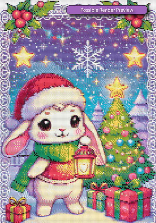 雪の中のウサギ