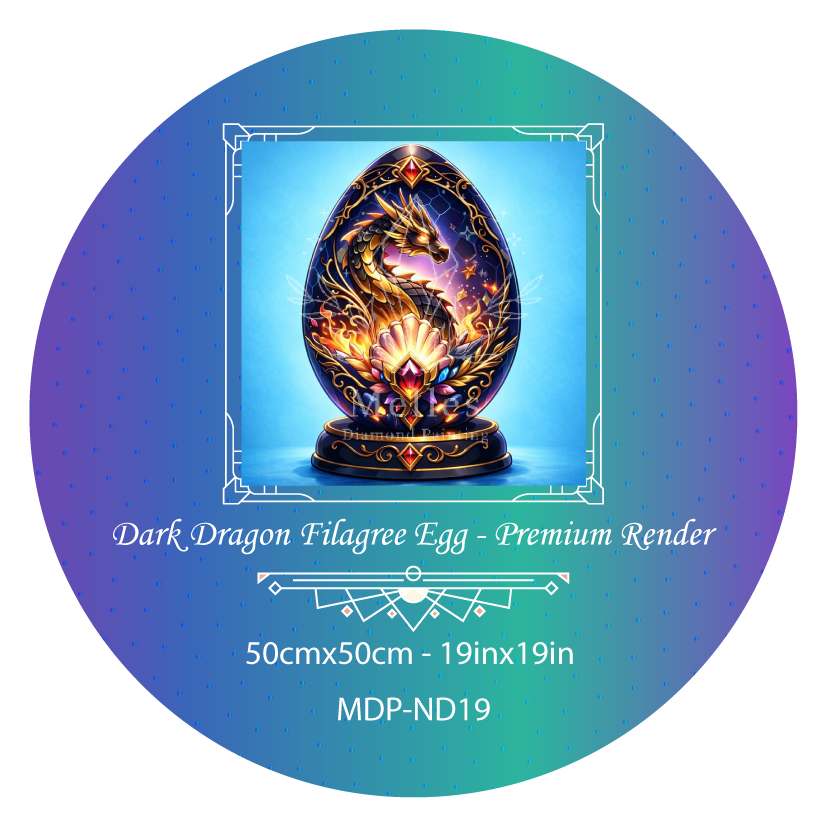 Dark Dragon Filagree Egg - Full Galaxy Dust