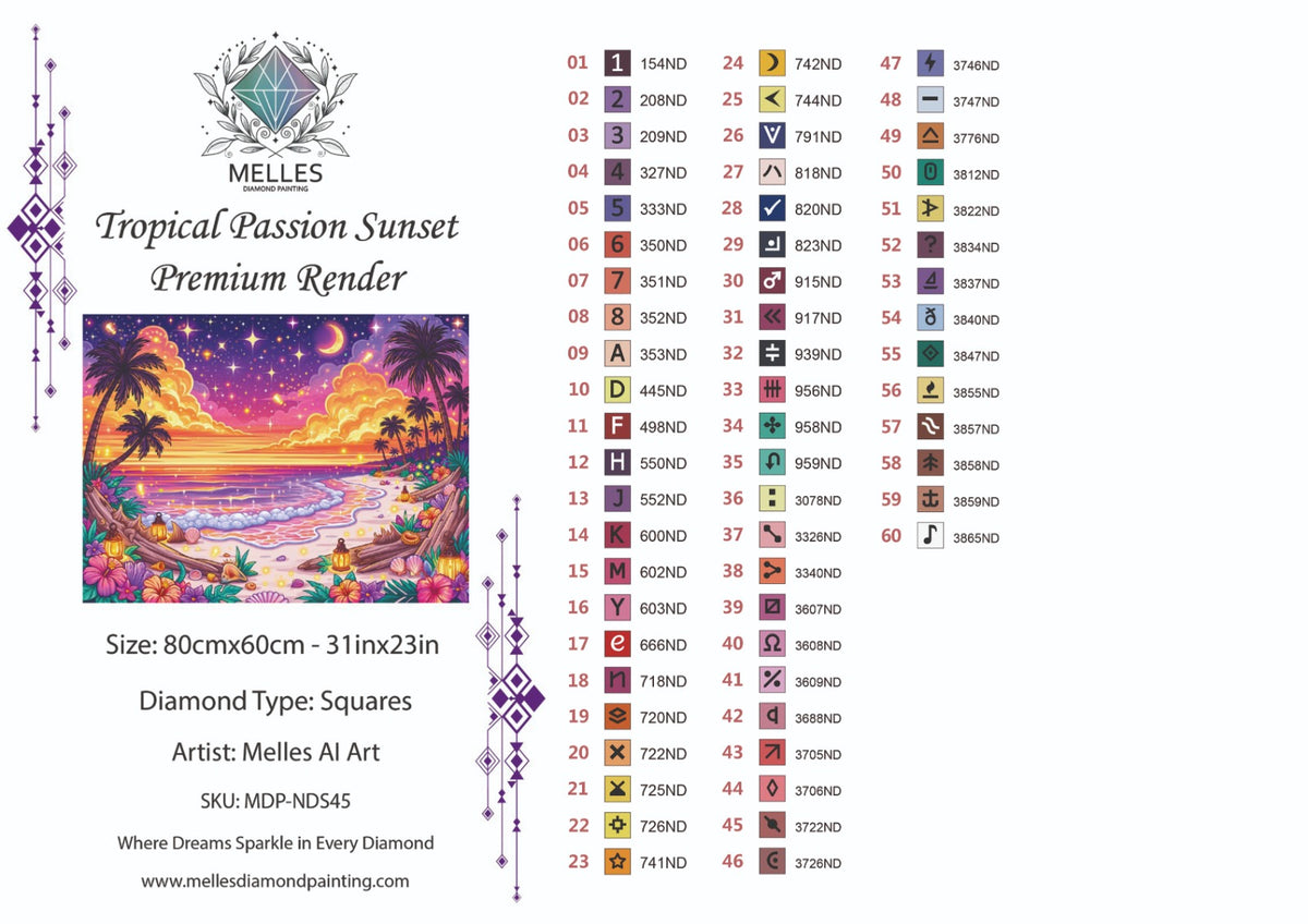 Tropical Passion Sunset - Full Galaxy Dust