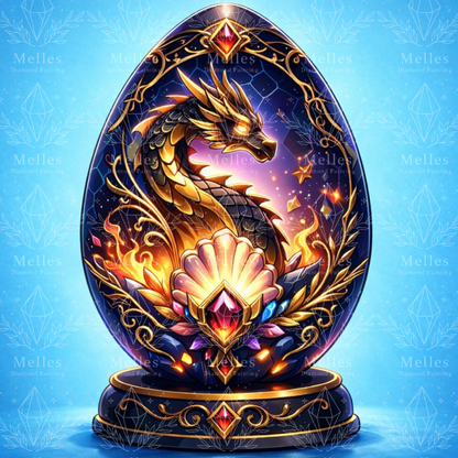 Dark Dragon Filagree Egg - Full Galaxy Dust