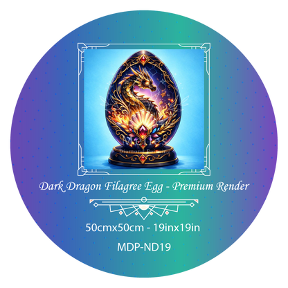 Dark Dragon Filagree Egg - Full Galaxy Dust