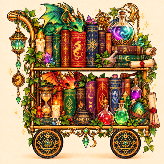 Dragon Book Cart  - Full Galaxy Dust