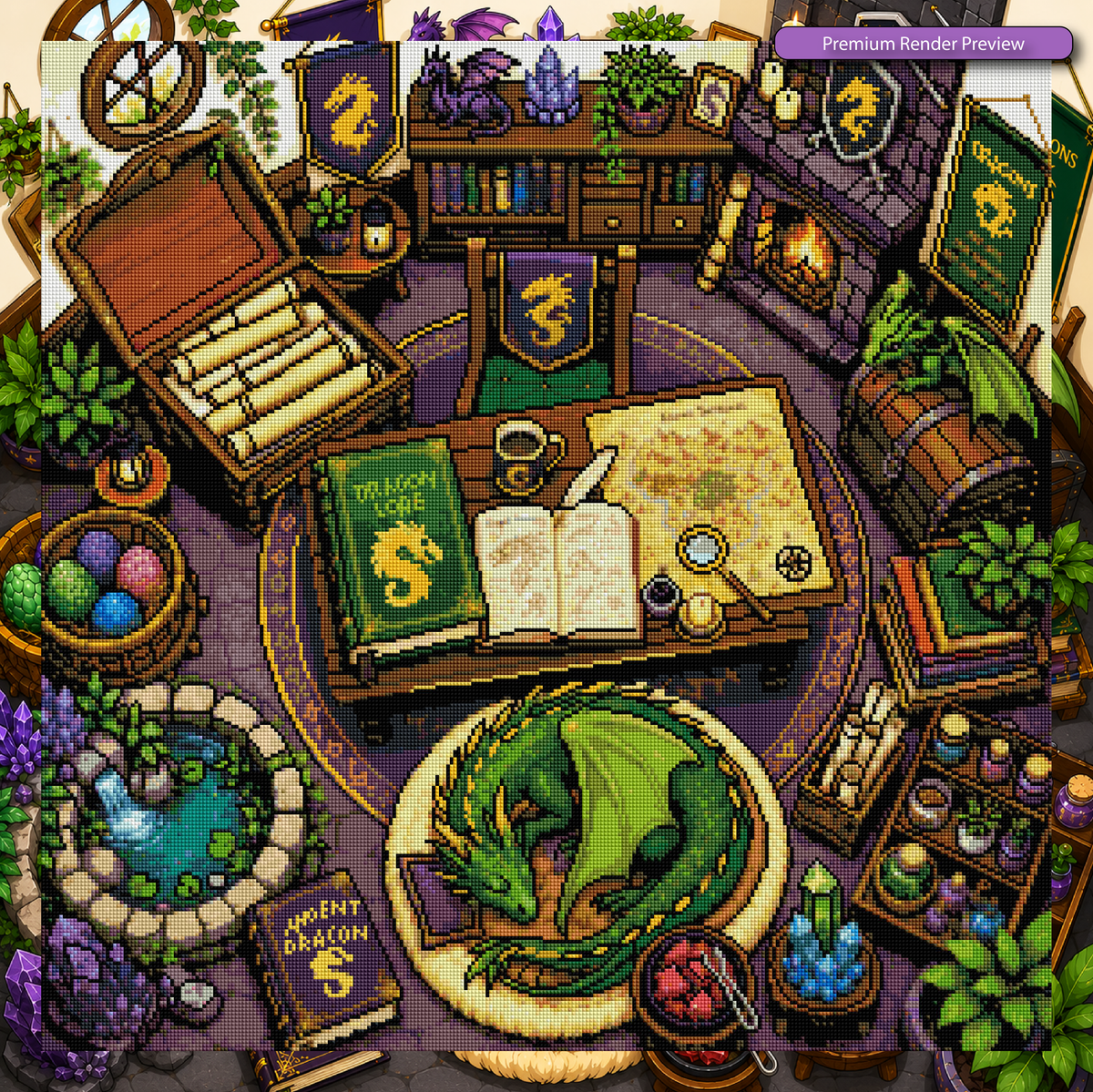 Dragon Study Room - Full Galaxy Dust