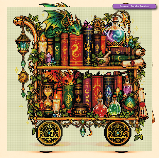 Dragon Book Cart  - Full Galaxy Dust
