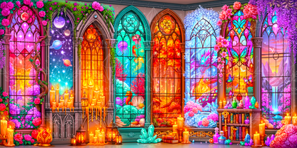 Entwined Stained-Glass Worlds - Majestic Wide (Premium Render)