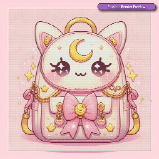 Kawaii Crescent Moon Backpack
