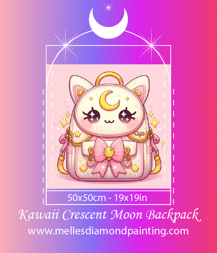 Kawaii Crescent Moon Backpack