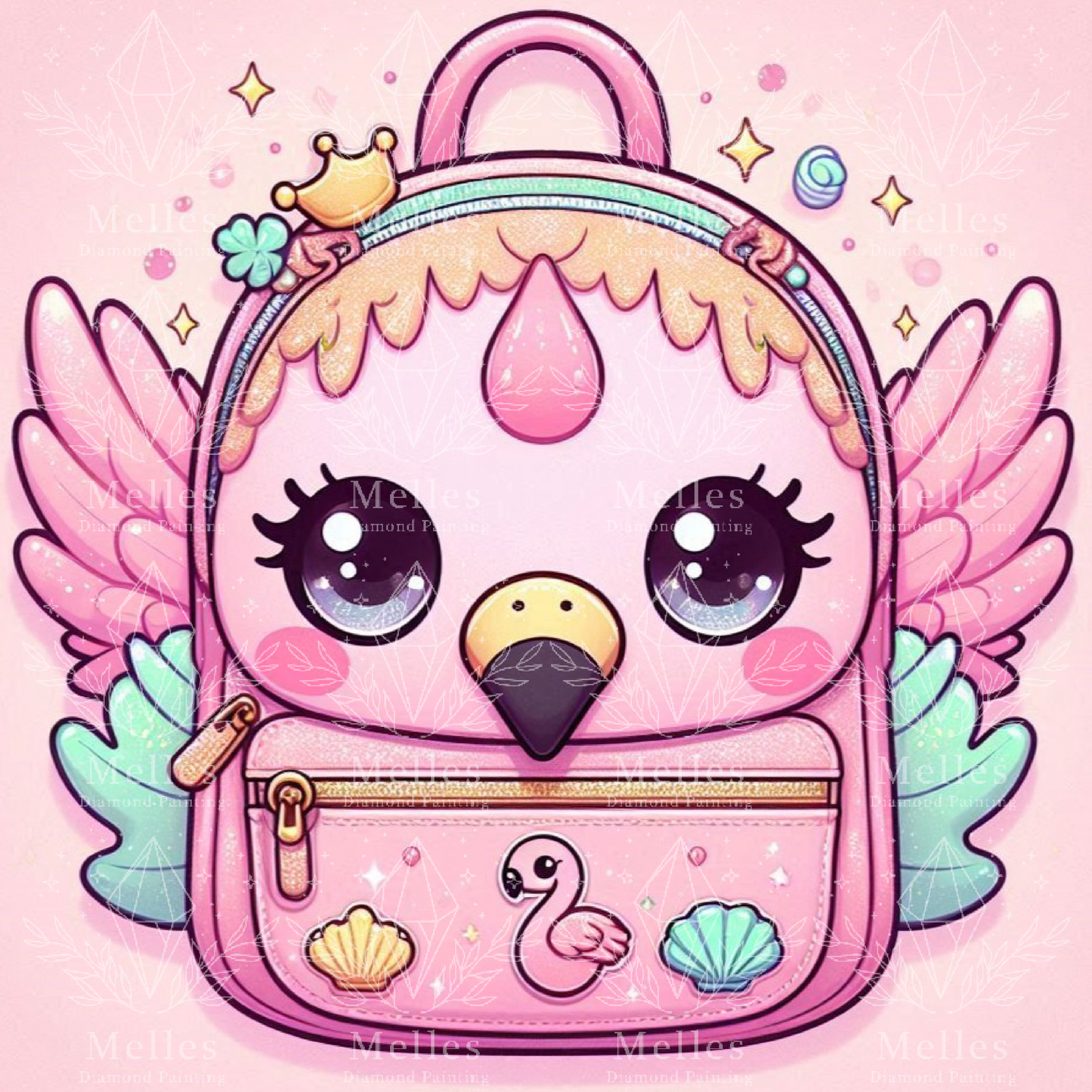 Kawaii Flamingo Backpack