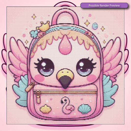 Kawaii Flamingo Backpack