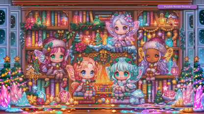 Majestic Christmas Bookcase - Majestic Wide