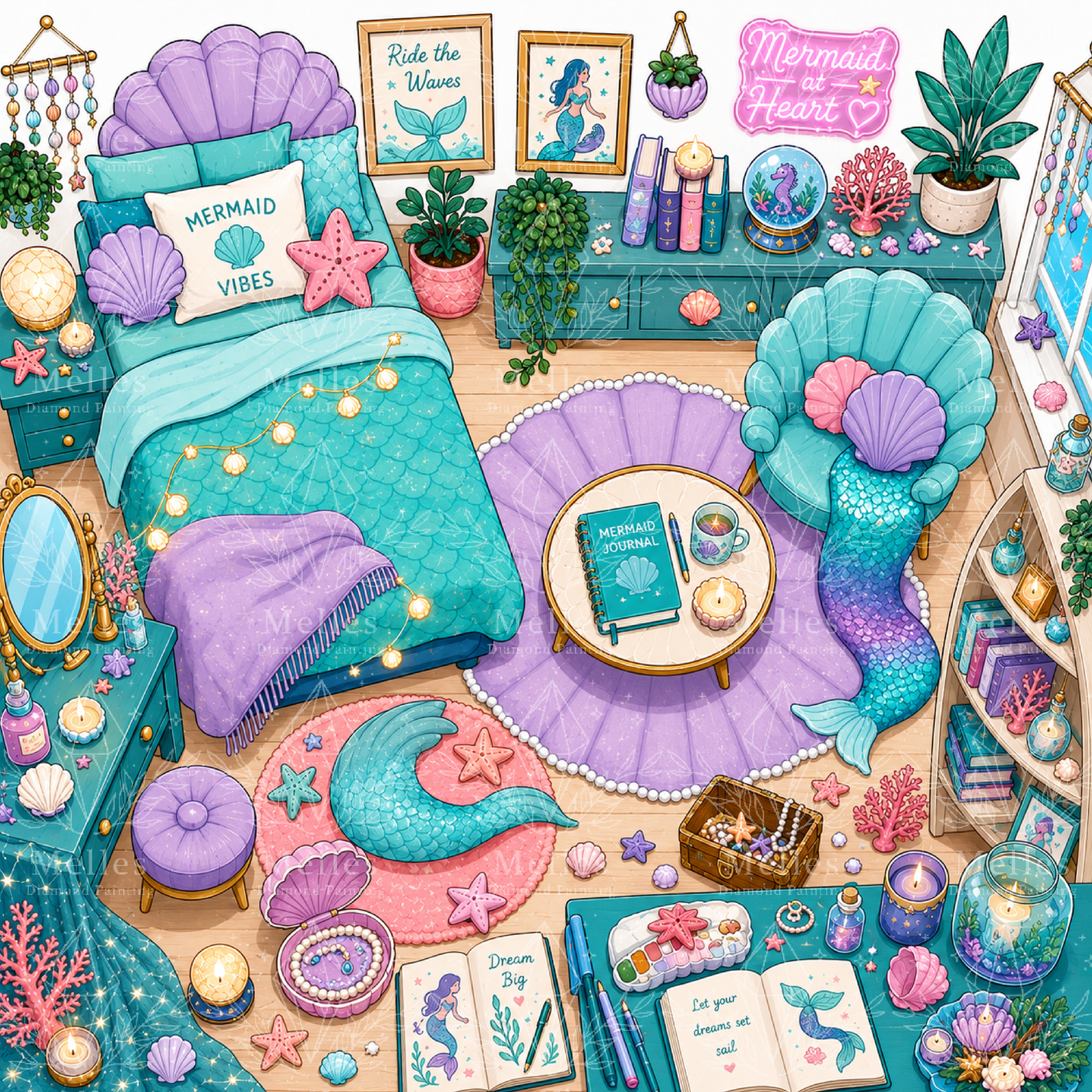 Mermaid Bedroom - Full Galaxy Dust