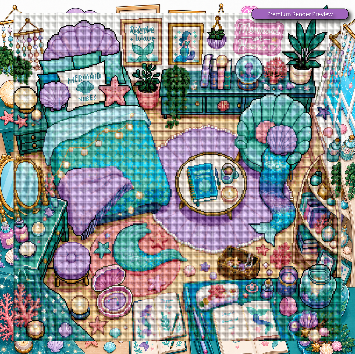 Mermaid Bedroom - Full Galaxy Dust