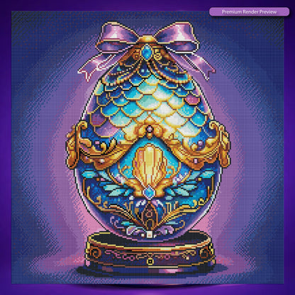 Mermaid Filagree Egg - Full Galaxy Dust