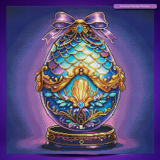 Mermaid Filagree Egg - Full Galaxy Dust