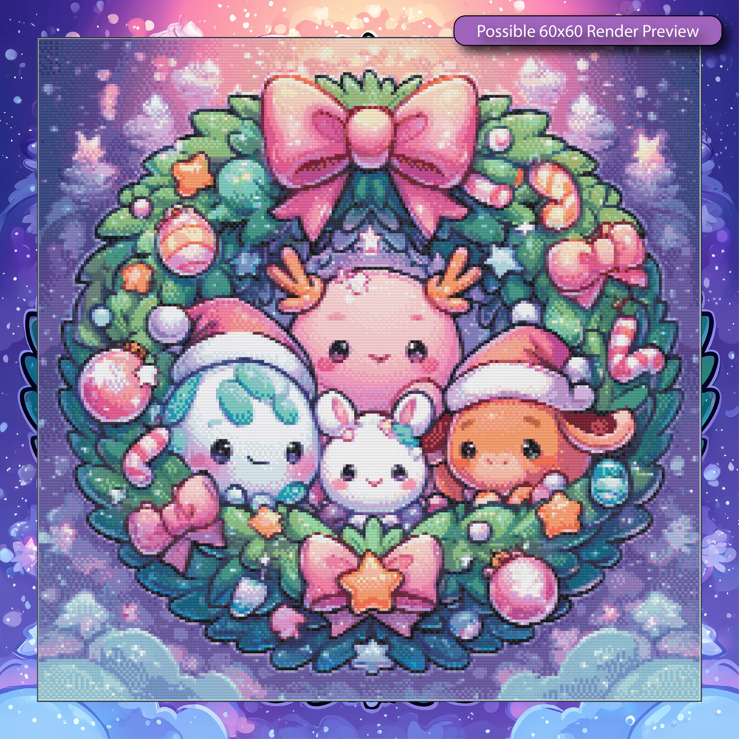 Merry Fluffmas Wreath