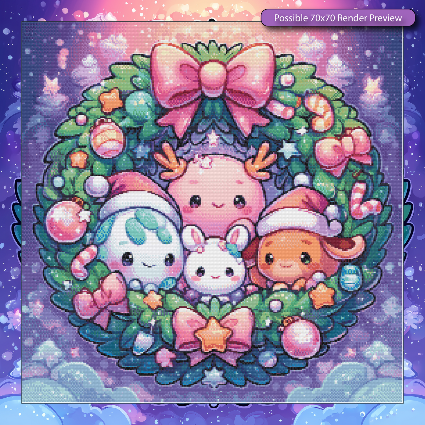 Merry Fluffmas Wreath