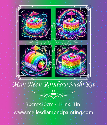 Mini Neon Rainbow Sushi Kit - Premium Render
