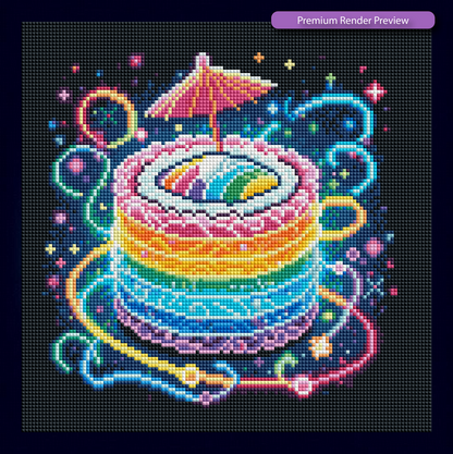 Mini Neon Rainbow Sushi Kit - Premium Render