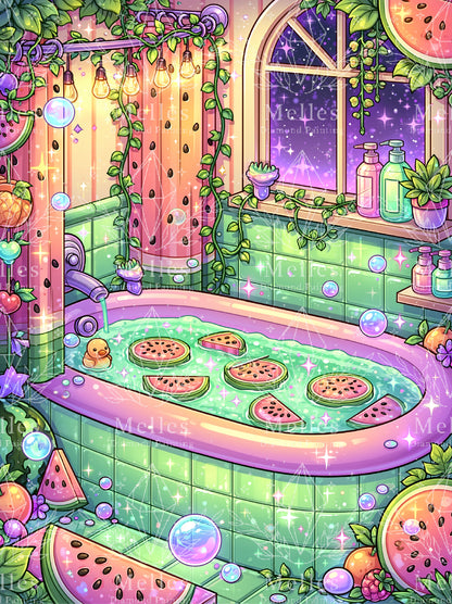 Pastel Watermelon Bath - Premium Render