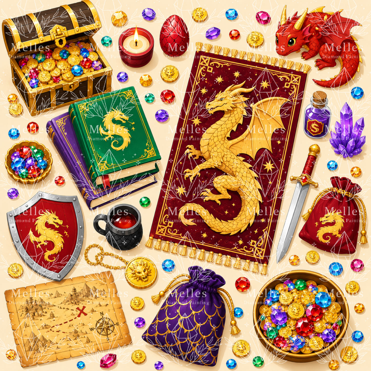 Proud Dragon Hoard - Premium Render