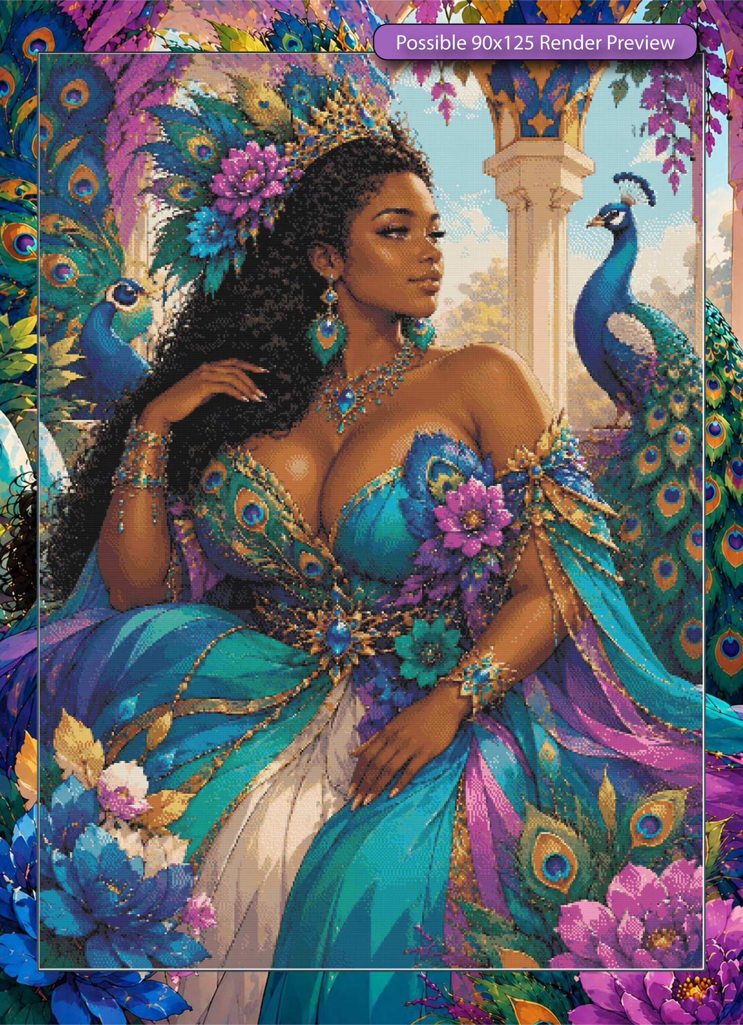 Queen Feather Blue - Darker
