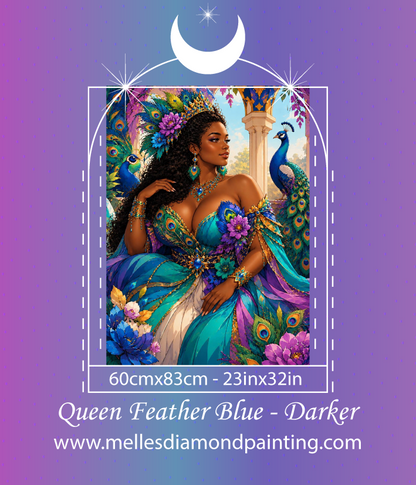 Queen Feather Blue - Darker