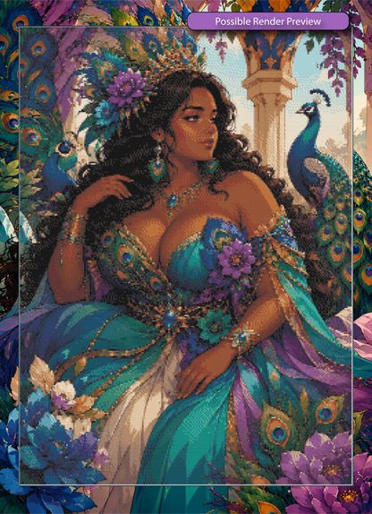 Queen Feather Blue - Tanned