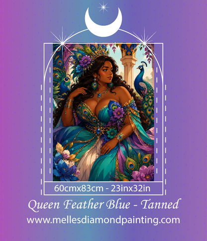 Queen Feather Blue - Tanned