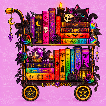 Rainbow Gothic Book Cart - Full Galaxy Dust