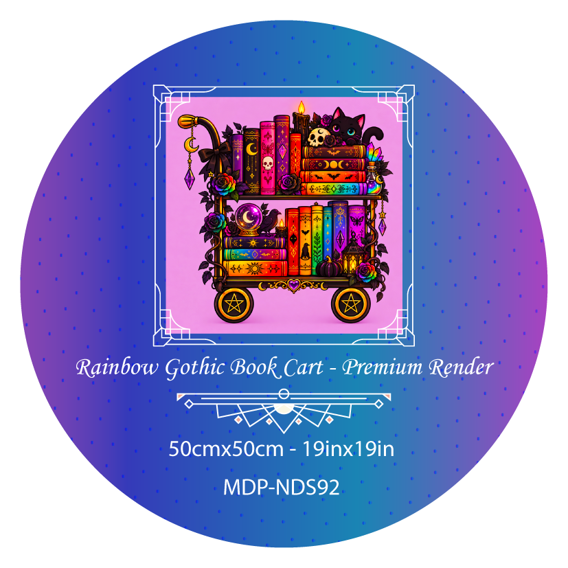 Rainbow Gothic Book Cart - Full Galaxy Dust