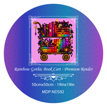 Rainbow Gothic Book Cart - Full Galaxy Dust