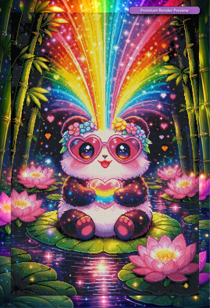 Rainbow Panda - Full Galaxy Dust