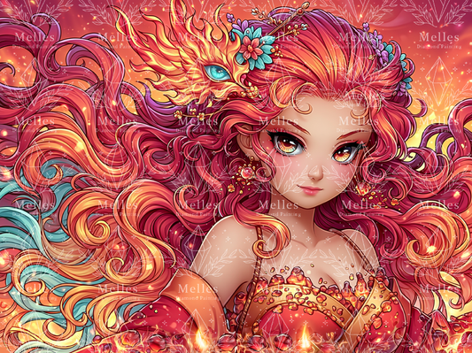 Red Flame Muse - Premium Render