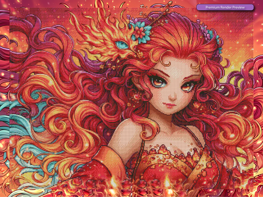 Red Flame Muse - Premium Render