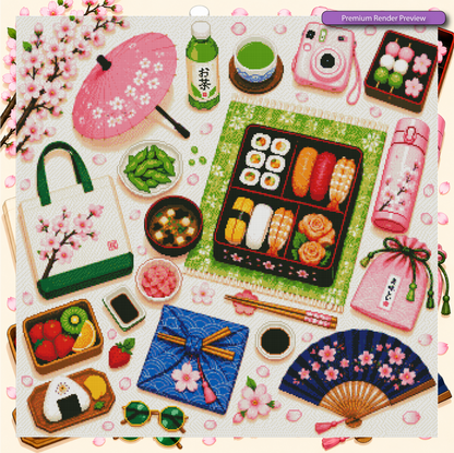Sushi Festival Picnic - Premium Render