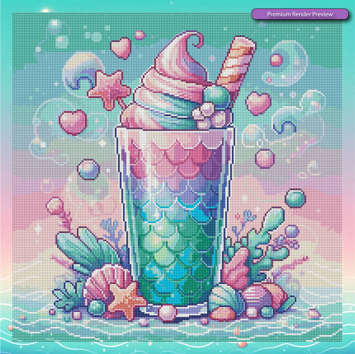 The Mermaid Smoothie Delight - Premium Render