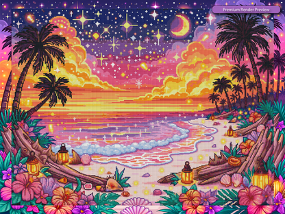 Tropical Passion Sunset - Full Galaxy Dust