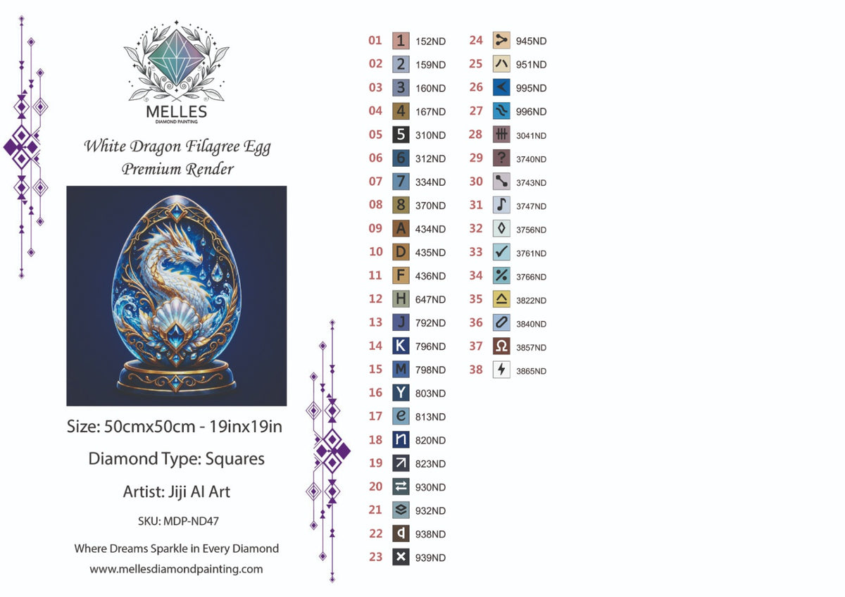 White Dragon Filagree Egg - Full Galaxy Dust