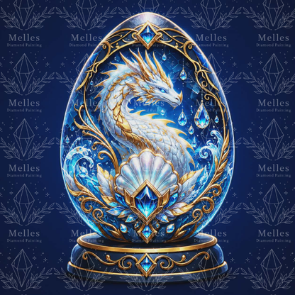 White Dragon Filagree Egg - Full Galaxy Dust