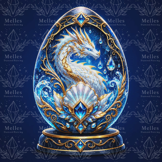 White Dragon Filagree Egg - Full Galaxy Dust