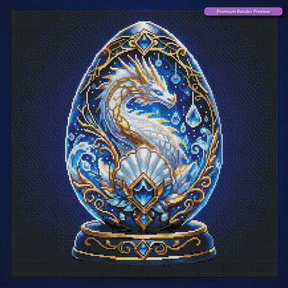 White Dragon Filagree Egg - Full Galaxy Dust